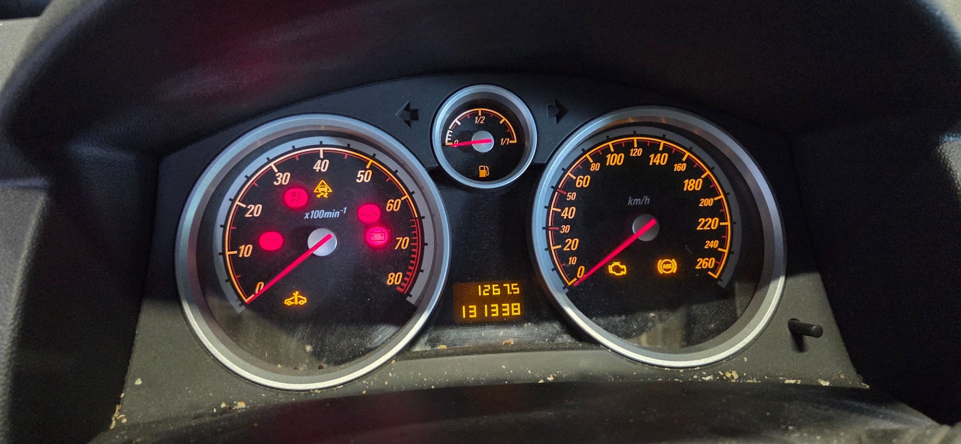 Wskazania deski rozdzielczej - OPEL ASTRA H
