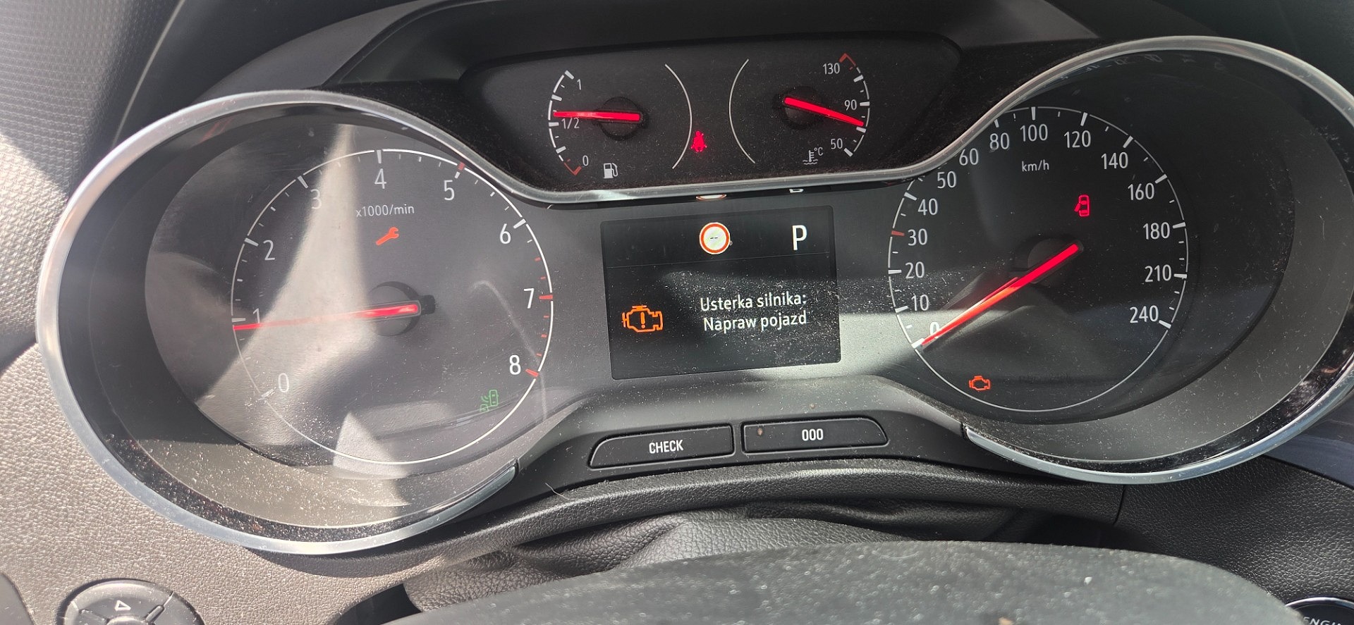 Komunikaty na desce rozdzielczej - OPEL CROSSLAND X / CROSSLAND